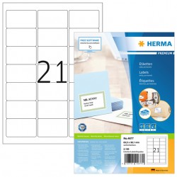 Etiket HERMA 4677 63.5x38.1mm premium wit 2100stuks