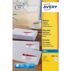 Etiket Avery J8161-40 63.5x46.6m wit 720stuks