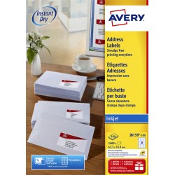 Etiket Avery J8159-100 63.5x33.9mm wit 2400stuks