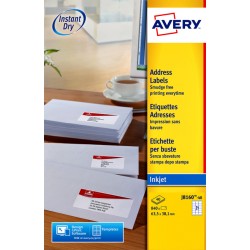 Etiket Avery J8160-40 63.5x38.1mm wit 840stuks