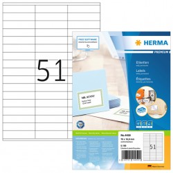 Etiket HERMA 4459 70x16.9mm premium wit 5100stuks