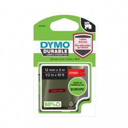 Labeltape Dymo 1978366 12mmx3m wit op rood