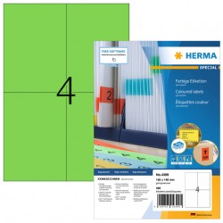 Etiket HERMA 4399 105x148mm A6 groen 400stuks