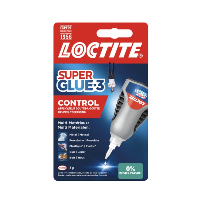 Secondelijm Loctite Control tube 3 gram op blister