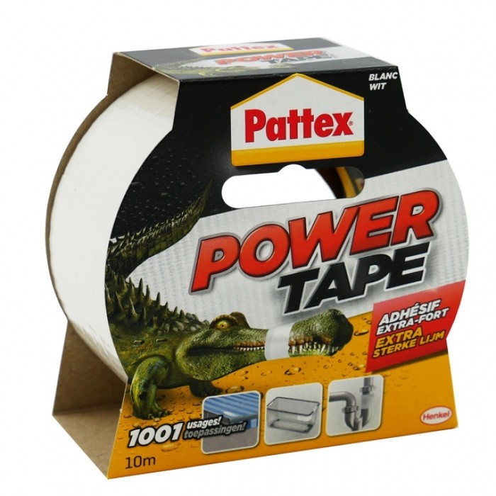 Plakband Pattex Power Tape 50mmx10m wit