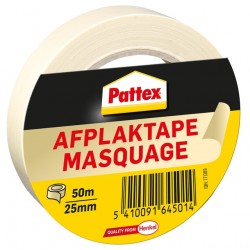 Afplaktape Pattex 25mmx50m creme