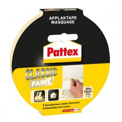 Afplaktape Pattex Classic 19mmx50m creme