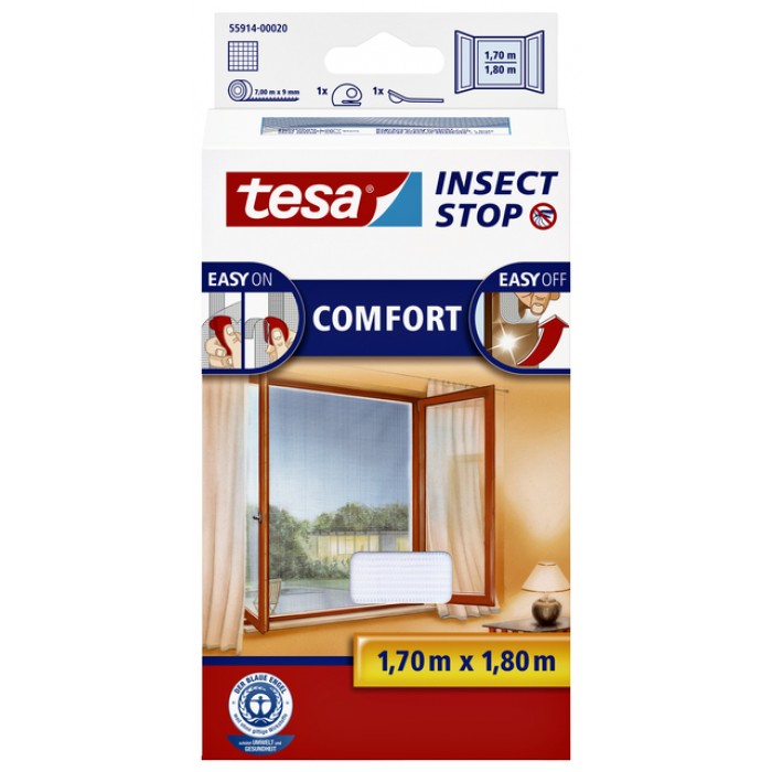 Insectenhor tesa® Insect Stop COMFORT raam 1,7x1,8m wit