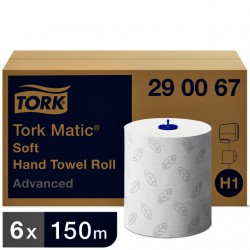 Handdoekrol Tork Matic® H1 advanced 2-laags scheurbestendig 150m wit 290067