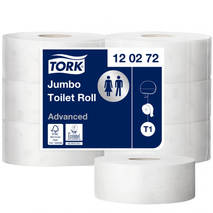 Toiletpapier Tork Jumbo T1 advanced 2-laags 360m  wit 120272