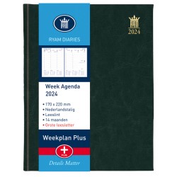 Agenda 2025 Ryam Weekplan Plus Mundior 7dagen/2pagina's zwart