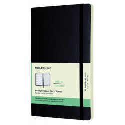 Agenda notitieboek 2022-2023 Moleskine 18mnd Large soft cover zwart