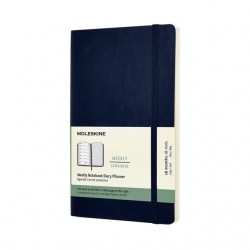 Agenda notitieboek 2022-2023 Moleskine 18mnd Large hard cover saffierblauw