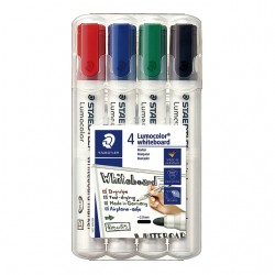 Whiteboardmarker Staedtler Lumocolor 351 set &agrave; 4 stuks standaard assorti
