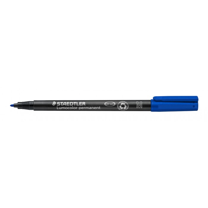 Viltstift Staedtler Lumocolor 317 permanent M blauw