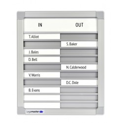 Aan-afwezigheidsbord Legamaster 310x260mm 10 namen