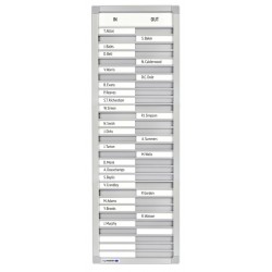 Aan-afwezigheidsbord Legamaster 770x260mm 30 namen