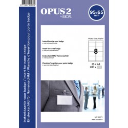 Badgekaart Opus 2 65x95mm 180gr wit