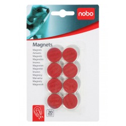 Magneet Nobo 20mm 120gr rood