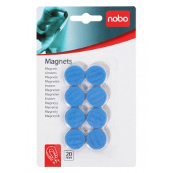 Magneet Nobo 20mm 120gr blauw