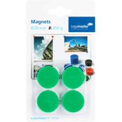 Magneet Legamaster 30mm 850gr groen 4 stuks