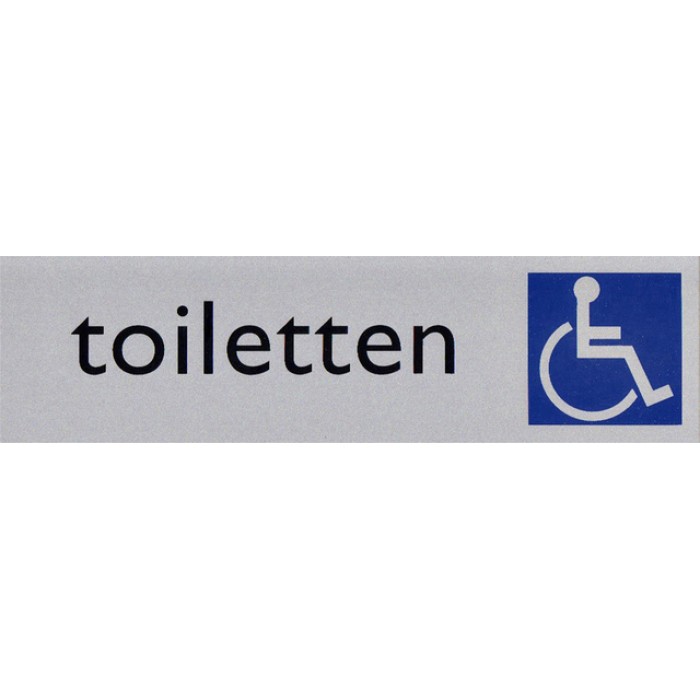 Infobord pictogram toilet rolstoel 165x44mm