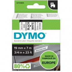 Labeltape Dymo 45803 D1 720830 19mmx7m zwart op wit