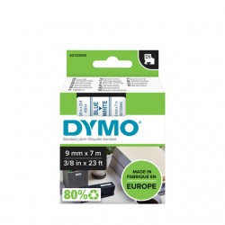 Labeltape Dymo D1 40914 720690 9mmx7m polyester blauw op wit