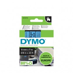 Labeltape Dymo D1 40916 720710 9mmx7m polyester zwart op blauw