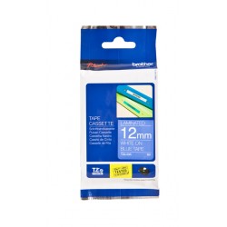 Labeltape Brother P-touch TZe-535 standaard 12mm wit op blauw