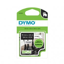 Labeltape Dymo D1 16954 718050 19mmx3.5m nylon zwart op wit