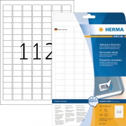 Etiket HERMA 4211 25.4x16.9mm verwijderbaar wit 2800stuks