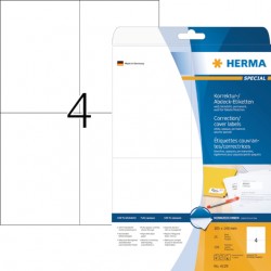 Etiket HERMA 4229 105x148mm A6 correctie wit 100stuks