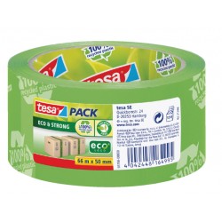 Verpakkingstape tesapack® Eco & Strong 66mx50mm groen bedrukt