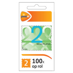 Postzegel Nederland Waarde 2 zelfklevend rol à 100 stuks