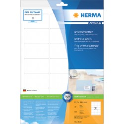 Etiket HERMA 8632 63.5x38.1mm premium wit 210stuks