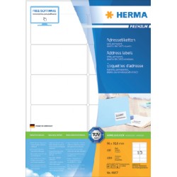 Etiket HERMA 4667 96x50.8mm premium wit 1000stuks