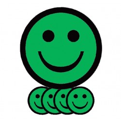 Magneet smiley 25mm emotie blij groen