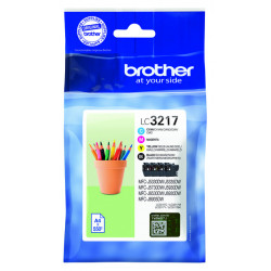 Inktcartridge Brother LC-3217 zwart + 3 kleuren