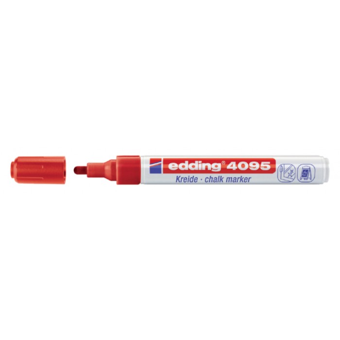 Krijtstift edding 4095 rond 2-3mm rood