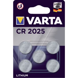 Batterij Varta knoopcel CR2025 lithium blister à 5stuk