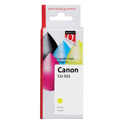 Inktcartridge Quantore alternatief tbv Canon CLI-521 geel+chip