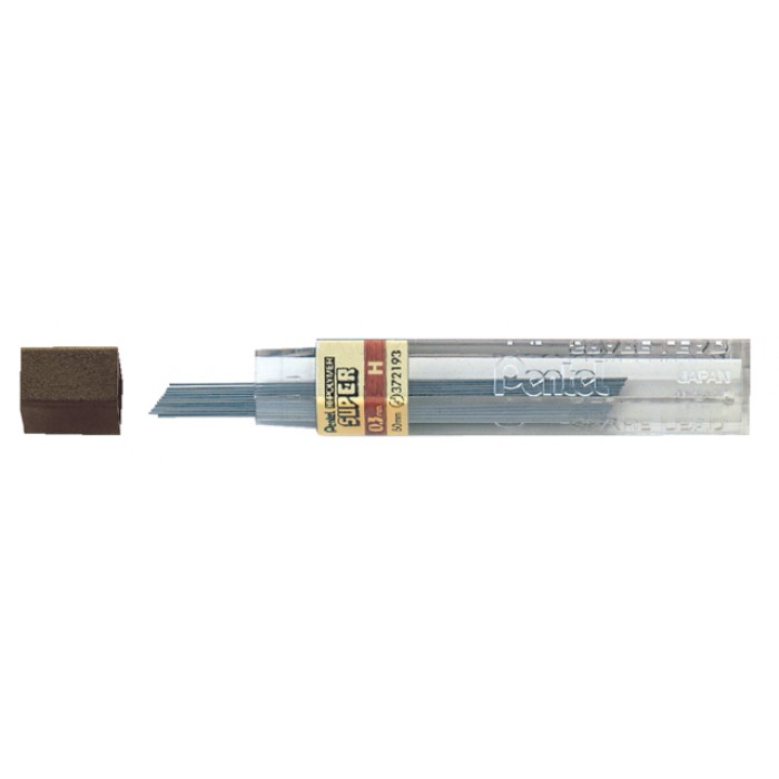 Potloodstift Pentel H 0.3mm  zwart koker à 12 stuks