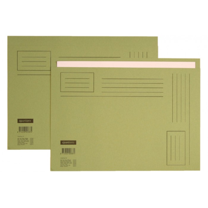 Vouwmap Quantore Folio ongelijke zijde 250gr groen