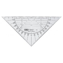 Geodriehoek M+R 2316 160mm transparant