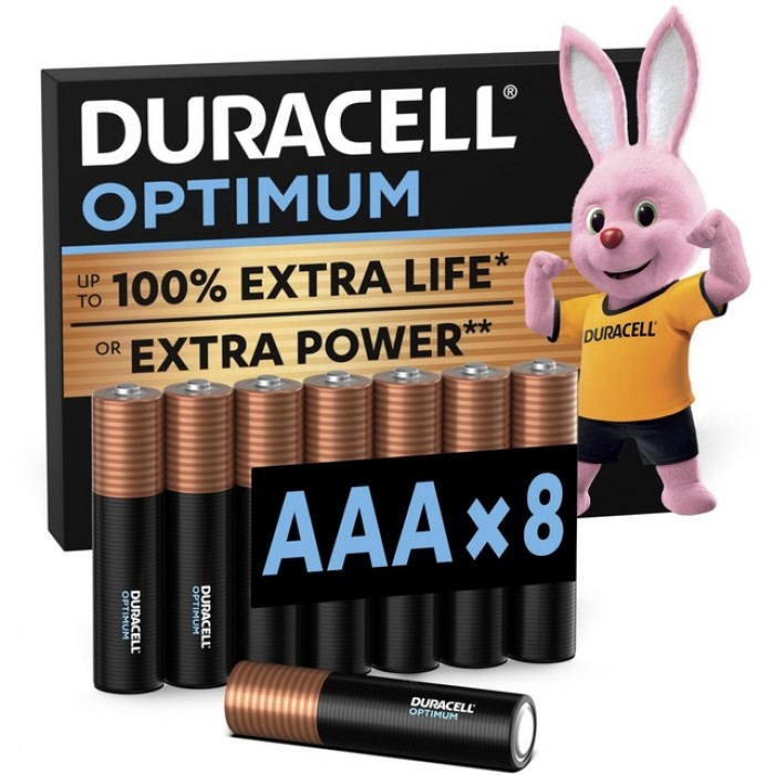 Batterij Duracell Optimum 100% 8xAAA