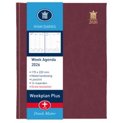 Agenda 2026 Ryam Weekplan Plus Mundior groot letter 7dagen/2pagina's assorti