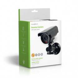 Dummy beveiligingscamera Nedis bullet solar buiten grijs
