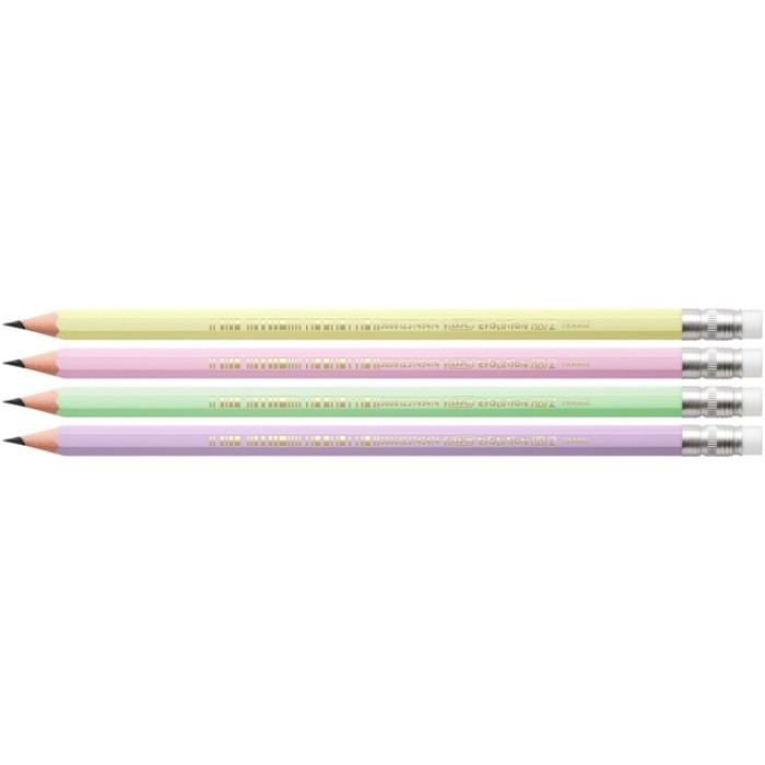 Potlood Bic HB met gom pastel assorti