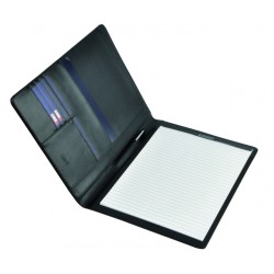 Schrijfmap DESQ A4 leder zwart